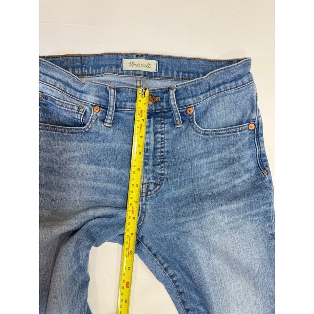 MADEWELL Cool Sexy 9" Mid-Rise Skinny Jeans Frankie Wash Torn Knee 28" Lean Legs - Picture 13 of 16
